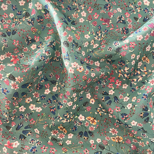 Liberty Fabric Tana Lawn® Cotton DONNA LEIGH GREEN