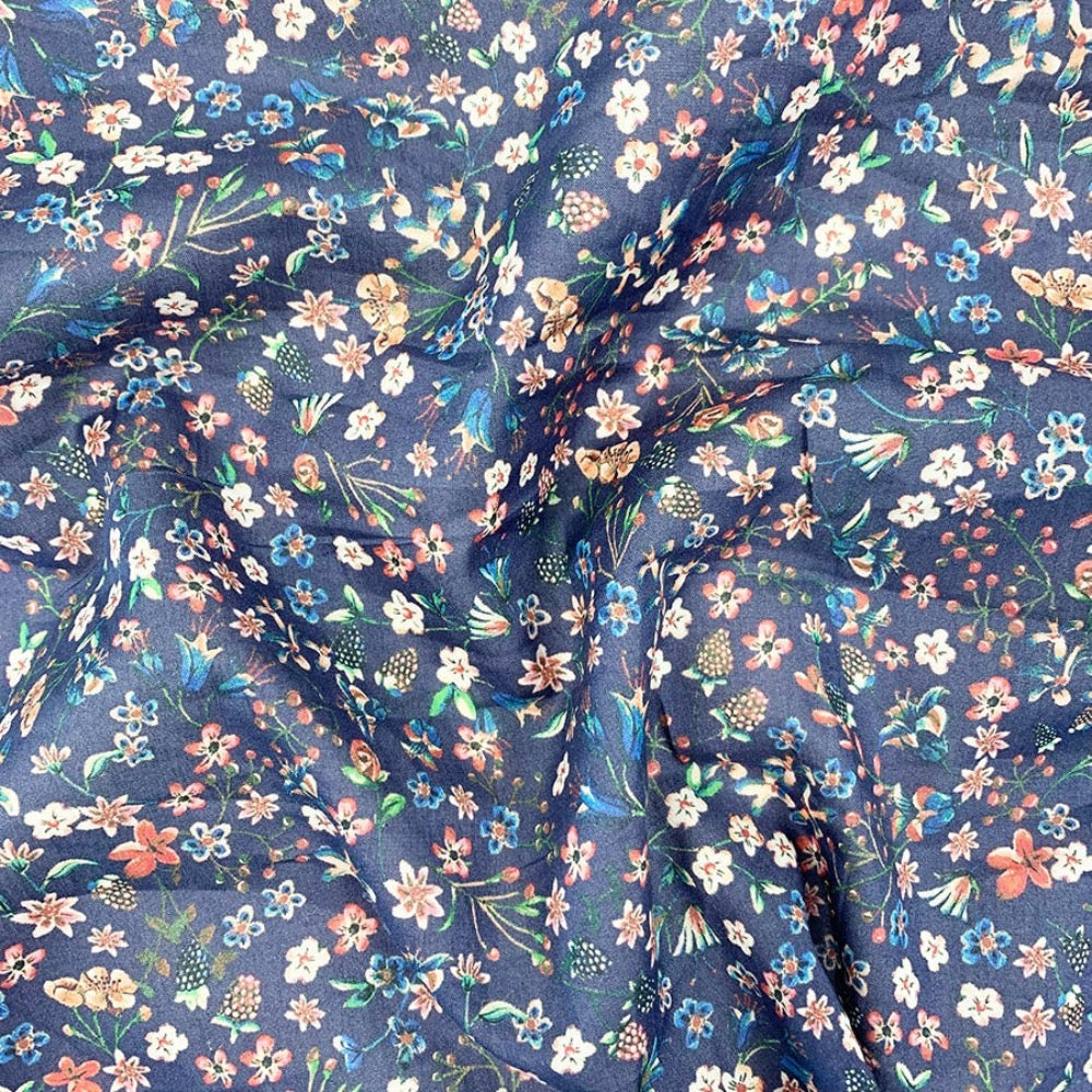 Liberty Fabric Tana Lawn® Cotton DONNA LEIGH PURPLE