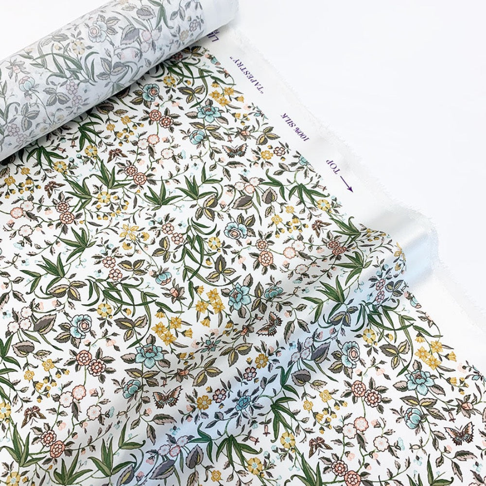 Liberty Fabric Satin Silk TAPESTRY CREAM