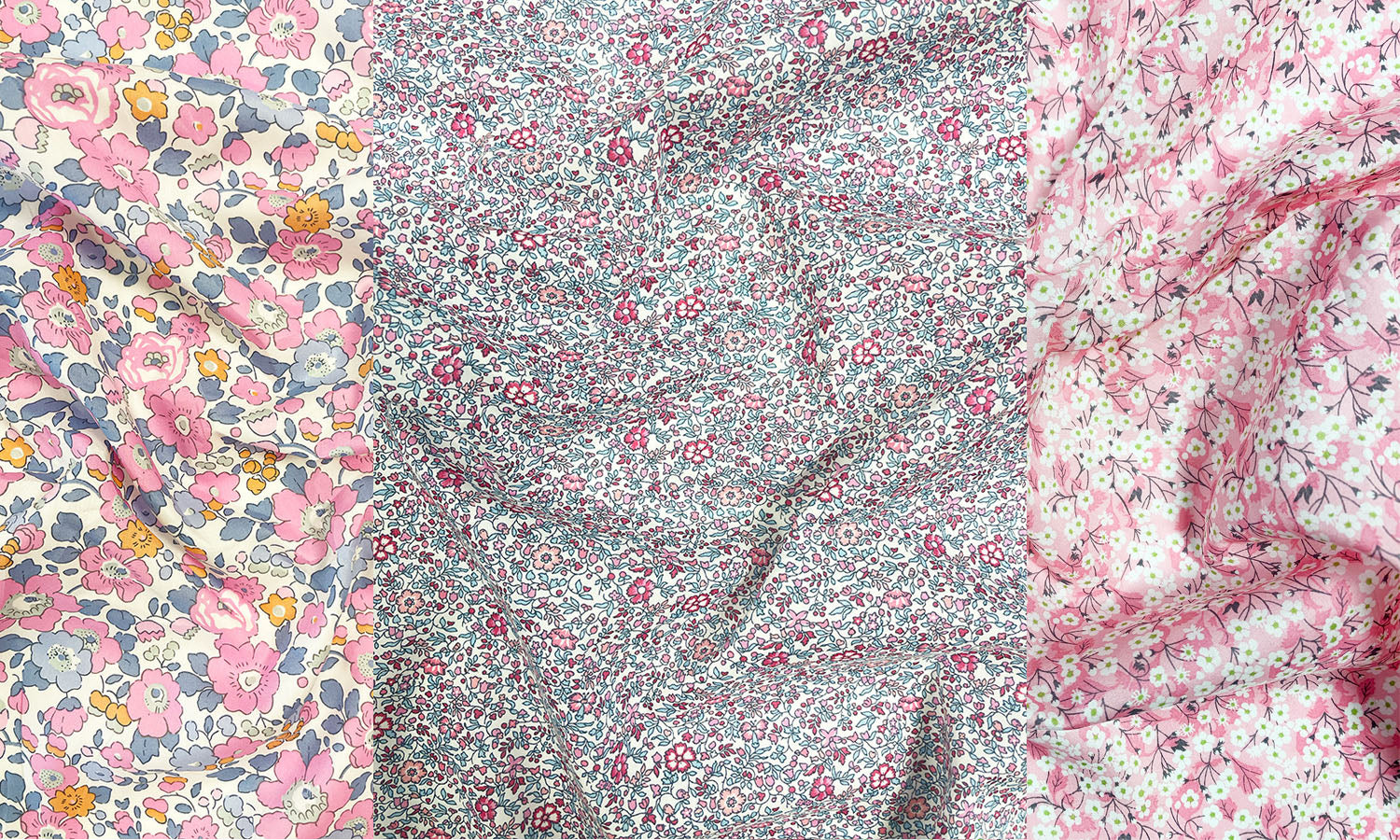 Liberty Fabric Tana Lawn® Cotton KATIE & MILLIE MAGENTA