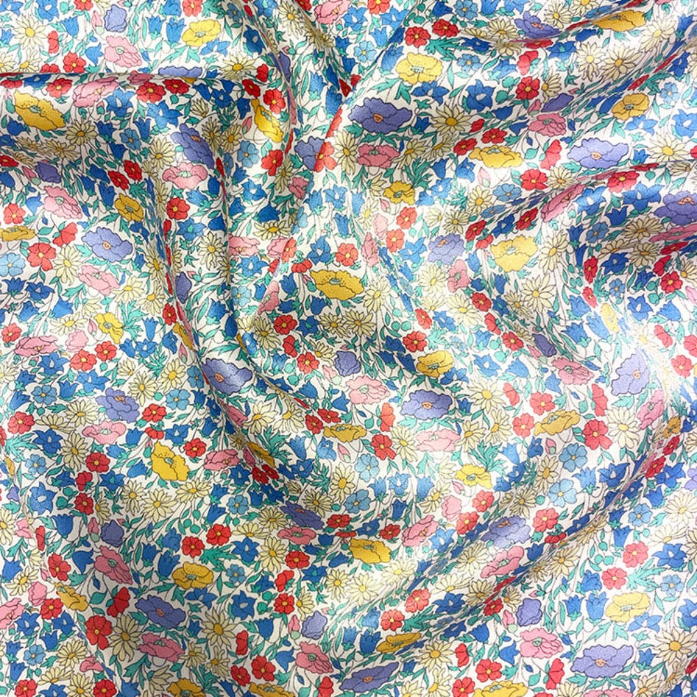 Liberty Fabric Satin Silk POPPY PARK